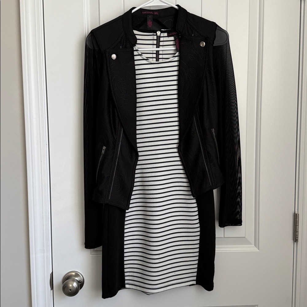 Black and White Mini Dress Set